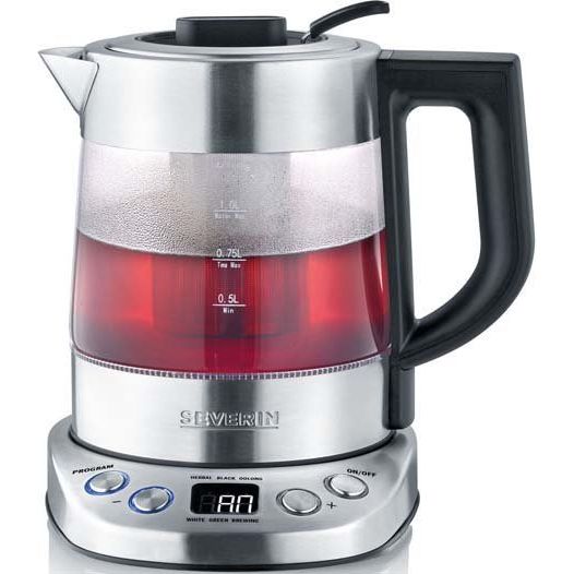 Severin - Wasserkocher Glas-Tee/Wasserkocher WK 3473 eds-geb-sw 1L