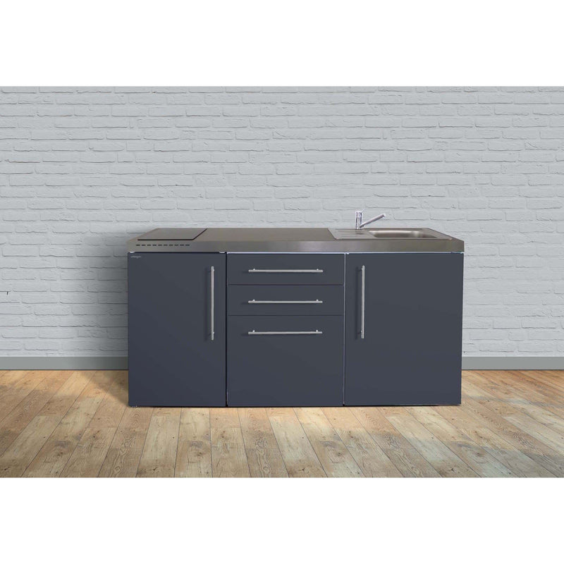 Stengel - Mini-Küche Miniküche Premiumline MPSG170KSGKFliBre2Sn Schiefergrau