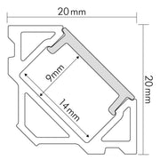 Nobile - Zubehör/Ersatzteile für Lichtschlauch/-band Alu Eck-Profil 2m 5011147805 Abdeckung opal − 1 Stück