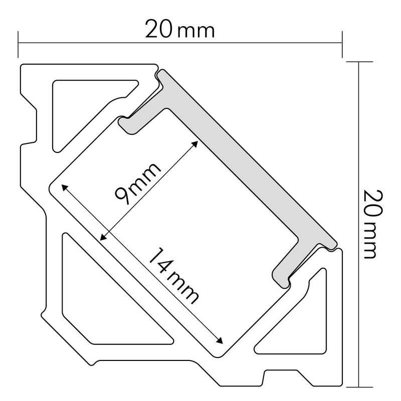 Nobile - Zubehör/Ersatzteile für Lichtschlauch/-band Alu Eck-Profil 2m 5011147805 Abdeckung opal − 1 Stück