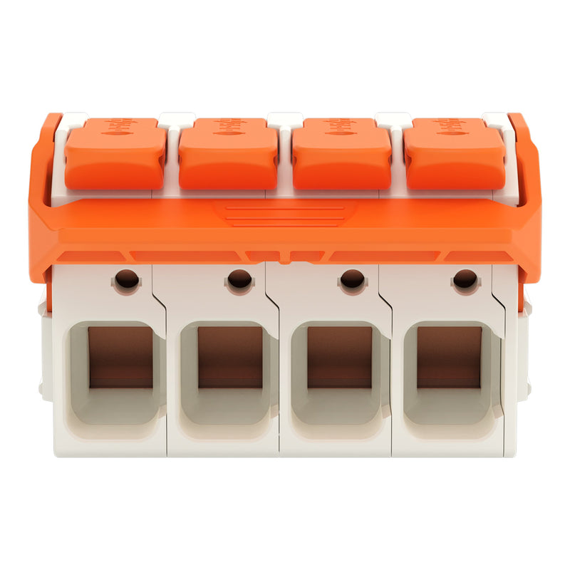 WAGO GmbH & Co. KG - Ein- und mehrpolige Klemmenleiste 1-Leiter-Federleiste,Hebel 832-1104/320-000 PushinCAGECLAMP,lgr − 20 Stück