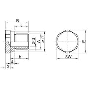 Stahl - Verschlussschraube Verschlussstopfen CMP-757-D-M2-4 CMP-757D VST VA M20