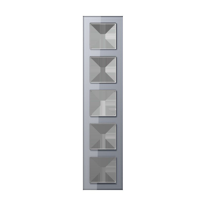 Jung - Abdeckrahmen Glasrahmen 5fach AC 585 GL KG kristallgrau