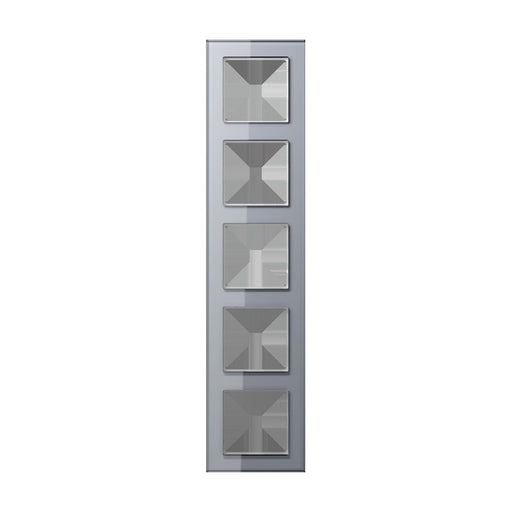 Jung - Abdeckrahmen Glasrahmen 5fach AC 585 GL KG kristallgrau