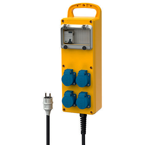 Mennekes - CEE-Steckdosen-Kombination (IEC 60309) Steckdosenleiste EverGUM 70027 4xSchu+FI25A,2p,30mA