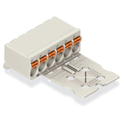 WAGO - Leiterplattensteckverbinder 1-Leiter-THT-Federleiste 2092-1356 CAGE CLAMP,lichtgrau − 50 Stück