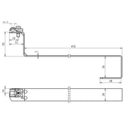 DEHN - Dachleitungshalter für Blitzschutz Dachleitungshalter DLHDQ610H55L410WSSTT DEHNquick St/tZn