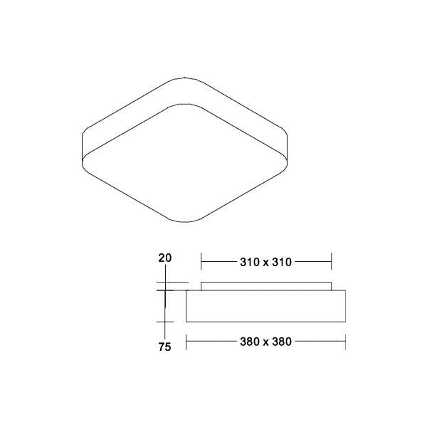 Brumberg Leuchten - Decken-/Wandleuchte LED-Anbauleuchte 58194003 3000K