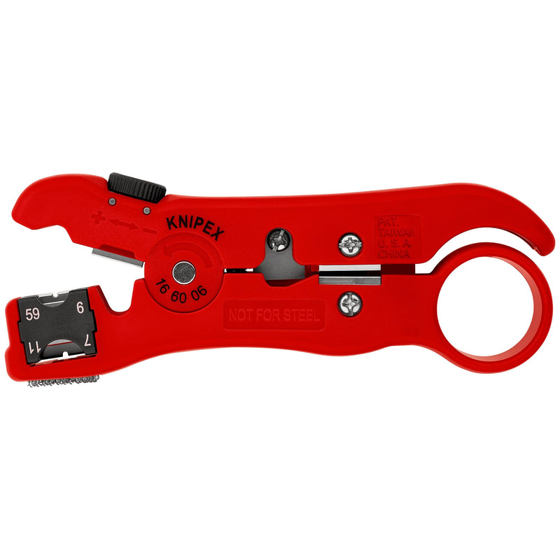 Knipex - Abisolier-/Abmantelwerkzeug Abisolierwerkzeug 16 60 06 SB für Koax 125mm