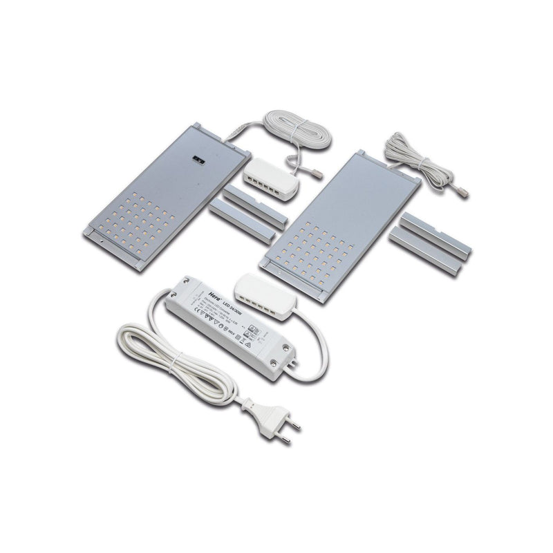 Hera - Decken-/Wandleuchte 2er-Set LED-Unterb.leuchte 61055120207 ww alu m.IR-Sch