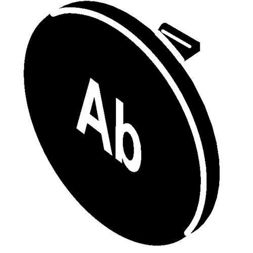 Stahl - Bezeichnungsschild für Befehlsgeräte Tastenschild 8602/3 227827 schwarz AB