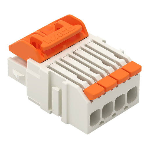 WAGO - Kabelsteckverbinder für Leiterplattensteckverbinder 1-Leiter-Federleiste,Hebel 2734-1104/328-000 PushinCAGECLAMP,lgr − 50 Stück