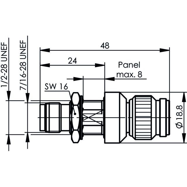 Telegärtner - Überspannungsableiter für Informations-/MSR-Technik TNC-Überspannungsableiter 100023854 m-f Einbau