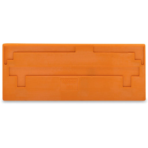 WAGO - Abschluss- und Zwischenplatte für Reihenklemme Trennwand 283-329 orange, 2mm dick − 50 Stück
