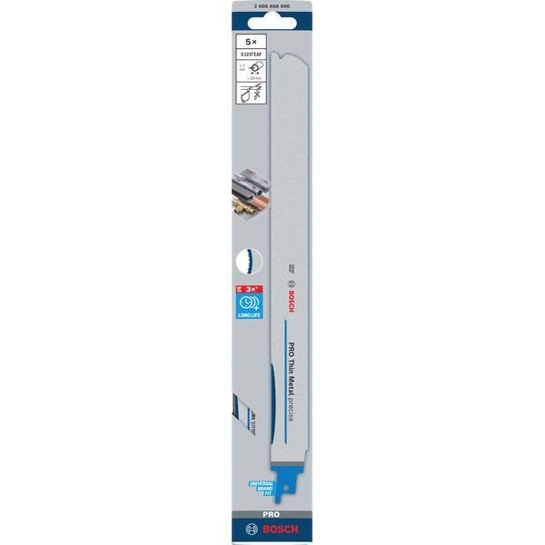 Bosch - Säbelsägeblatt PRO Thin Metal precise 2608658990VE(5) S1237EAF − 5 Packung