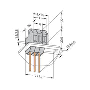 WAGO - Durchführungsklemme 226-102 1,5mm,grau − 150 Stück