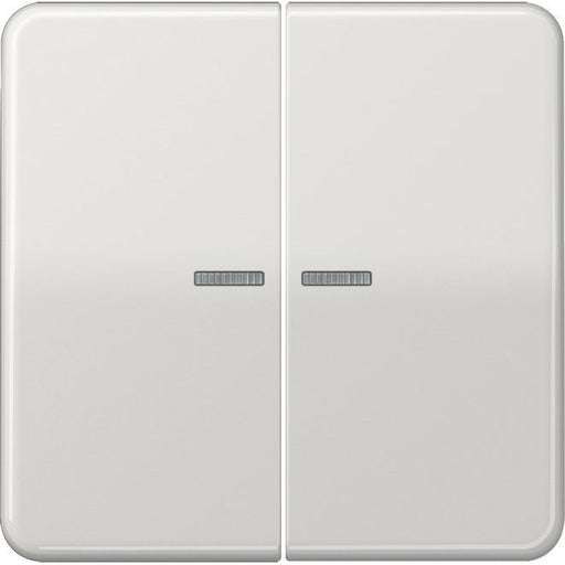 Jung - Bussystem-Tastsensor KNX RF Taster 2fach CD 10921 ST RF LG Duroplast, Serie CD