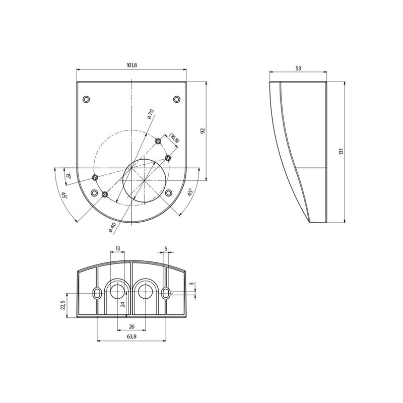 BEG Brück Electronic - Zubehör/Ersatzteile für Bewegungsmelder Wandhalterung 92441