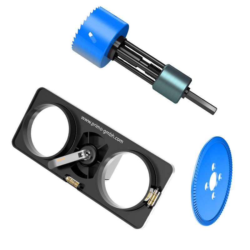 Primo - Aufnahmeschaft für Lochsägen Bohr-Fixx-Bohrschablonen P857-74 Set 74 mm