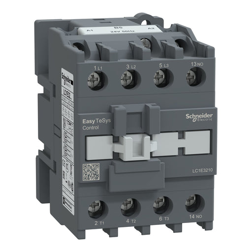 Schneider Electric - Leistungsschütz zum Schalten von Wechselstrom Leistungsschütz Easy TeSys LC1E3210B5 3P 32A 24VAC 50Hz