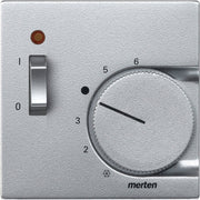 Merten - Abdeckung/Bedienelement für Installationsschalterprogramme Zentralplatte alu 536160 für Raumther.Einsatz