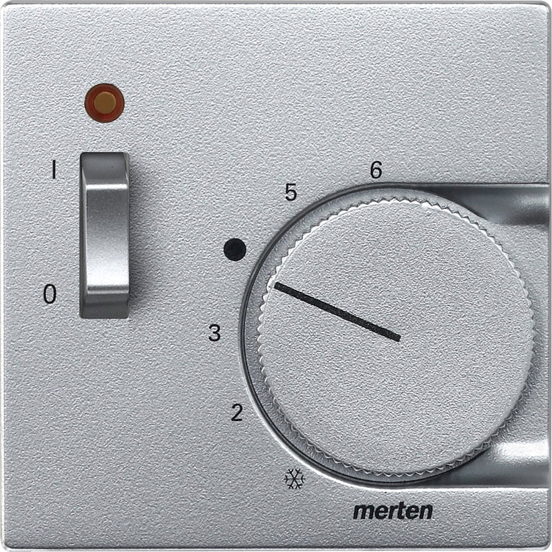 Merten - Abdeckung/Bedienelement für Installationsschalterprogramme Zentralplatte alu 536160 für Raumther.Einsatz