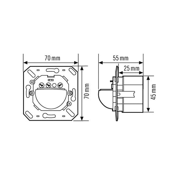 ESYLUX - Bewegungsmelder/Präsenzmelder komplett Wandbewegungsmelder MD 180i/R 180 Grad