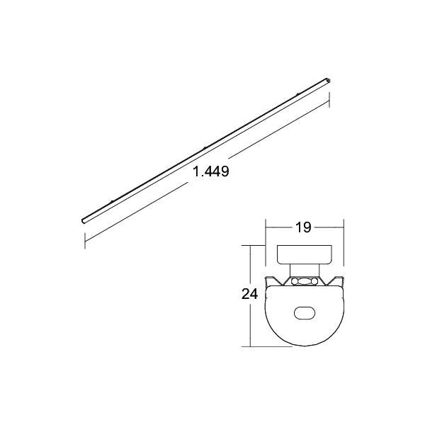 Brumberg Leuchten - Decken-/Wandleuchte LED-Sanierungseinsatz o.VG 80030003 1449mm, 3000/4000K
