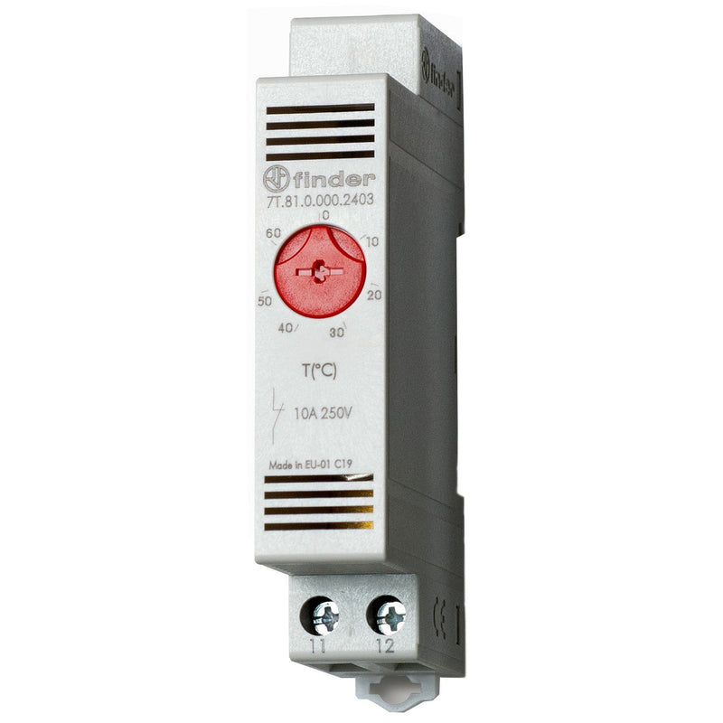 Finder - Steuerung Klimatisierung (Schaltschrank) Vari-Thermostat 1Ö-10A 7T.81.0.000.2403 f. DIN-Schiene