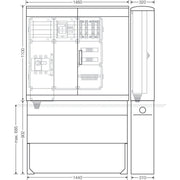 Hensel - Verteilerschrank für Energieversorgung Ladeverteiler Mi EV 22kW 4111 f.4 Ladep. a 22kW