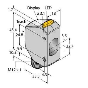 Turck - Optischer Abstandssensor Opto-Sensor Q4XFPCOD310-Q8 − 1 Stück