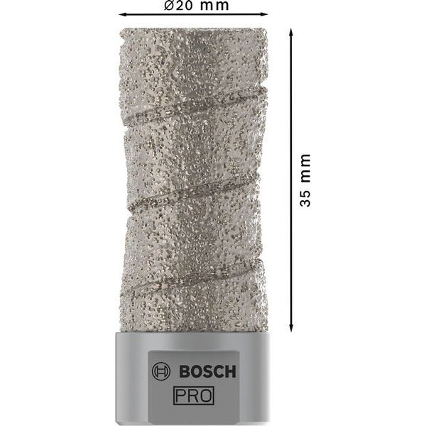 Bosch - Fräser PRO Ceramic dry Bohrkrone, 2608599011 M14 20x35 mm X-Lock