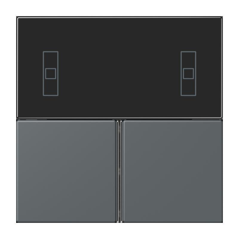 Jung - Abdeckung/Bedienelement für Installationsschalterprogramme Tastensatz 3fach LC 4093 TSA 202 gris fonce 31