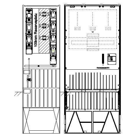 GSAB Elektrotechnik - Zähler-Komplettschrank Wandlermessung 01.W250.NH4-88 Thüringen 250A