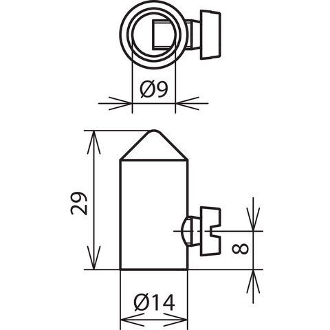 DEHN - Fangeinrichtung für Blitzschutz Fangspitze FS 8 MSGALCU D15 L29 Ms/galCu − 10 Stück