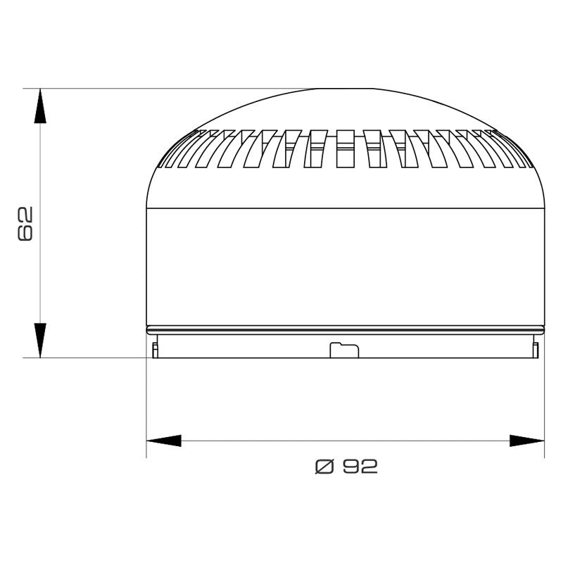 Grothe - Optisches/Akustisches Signalgerät Modul Kombileuchte LED MHZ 8932 rot