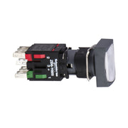 Schneider Electric - Drucktaster, Komplettgerät Leuchtdrucktaster, weiß XB6DW1B1B o. Rastung, 24V, 1S