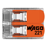 WAGO - Steckklemme Compact-Verbindungsklemme 221-412 2-Leiter bis 4qmm − 100 Stück