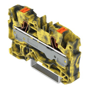 WAGO - Durchgangs-Reihenklemme 2-Leiter-Durchgangsklemme 2206-1201/000-053 Drücker,6mm²,dgr-ge − 50 Stück