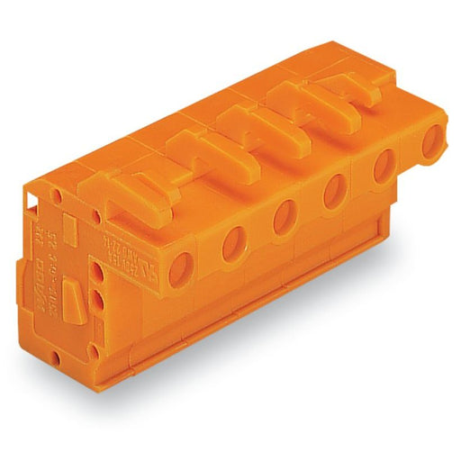 WAGO - Kabelsteckverbinder für Leiterplattensteckverbinder 1-Leiter Federleiste 732-123/026-000 CAGECLAMP 2,5mm²,or − 100 Stück