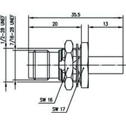 Telegärtner - Koax-Steckverbinder TNC Kabeleinb.buchse 100023823 löt/cr RG59 75Ohm − 5 Stück
