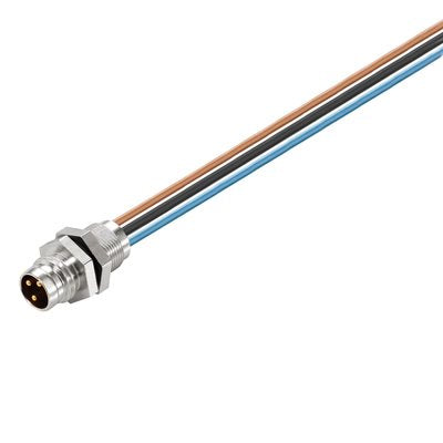 Weidmüller - Rundsteckverbinder, Einbau (mit Leitung) Steckverbinder SAIE-M8S-8-0.2U-FP Stift, M8 Gewinde