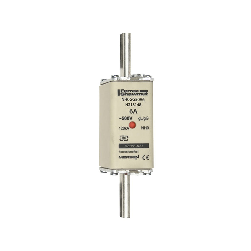 Mersen - Messersicherung NH-Sicherungseinsatz SF NH0GG50V6 Gr.0 gG 6A/500V KM