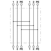 Phoenix Contact - Kompaktverteiler für steckbare Gebäudeinstallation H-Verteiler QPD H 2PE1 #1414720 2+PE,0,5-1,5qmm,690V