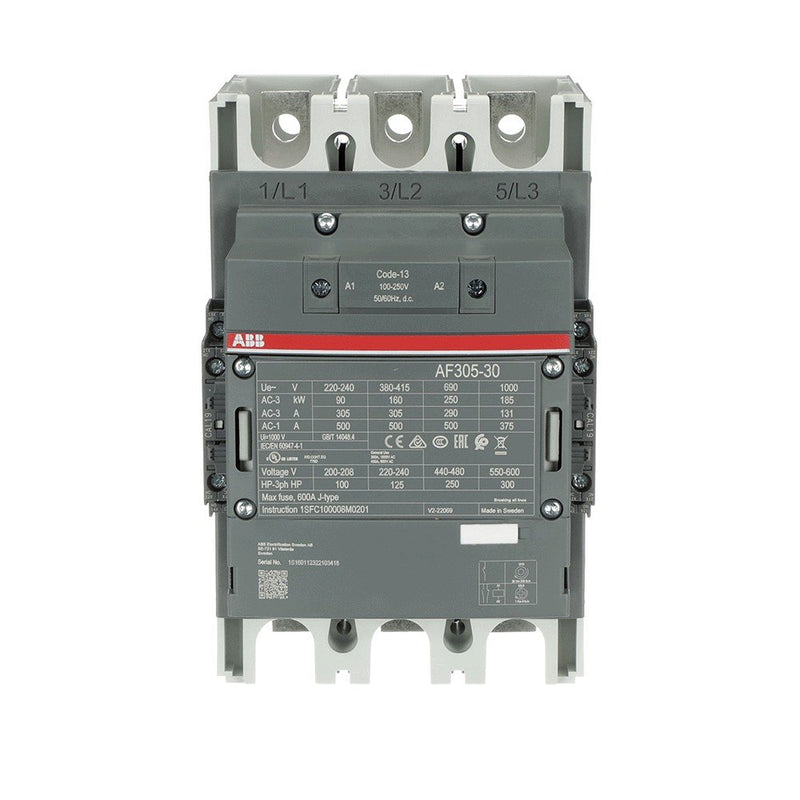 ABB Stotz S&J - Leistungsschütz zum Schalten von Wechselstrom Schütz AF305-30-22-13 100-250V AC/DC