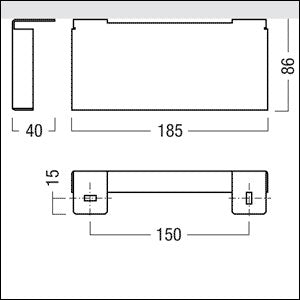 Zumtobel Group - Mechanisches Zubehör/Ersatzteile für Leuchten Anbauwinkel ERGOSIGN #22168749 AD 90GR