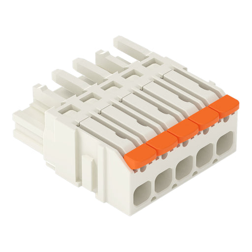WAGO - Kabelsteckverbinder für Leiterplattensteckverbinder 1-Leiter-Federleiste,Hebel 2721-1105/326-000 PushinCAGECLAMP,lgr − 50 Stück