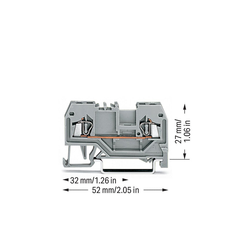 WAGO - Durchgangs-Reihenklemme Durchgangsklemme 279-901 gr 0,08-1,5qmm