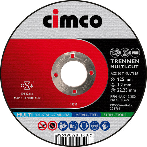 Cimco Werkzeuge - Trennscheiben-Set Trennscheibe Multicut 208766 125x1,2x22,23mm