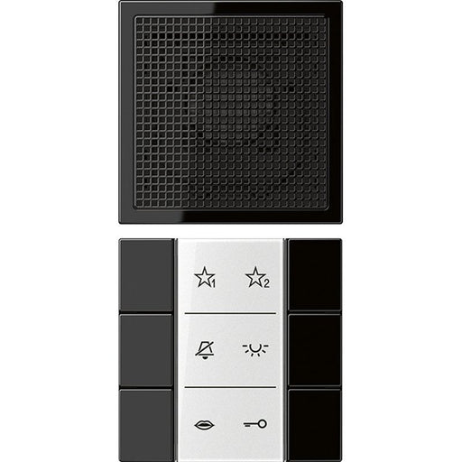 Jung - Innenstation für Türkommunikation Audio-Innenstation SI AI LS 6 SW m.Beschriftungsfeld − 1 Stück by Jung
